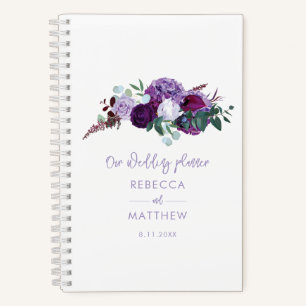 WatercolorFloral Script Wedding Planner Notebook