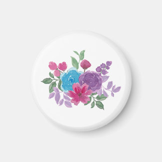 watercolorful flowers magnet