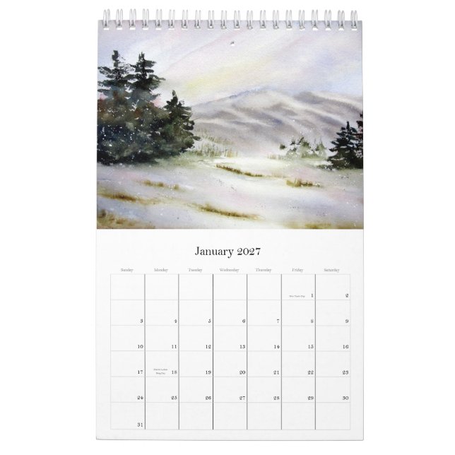 Watercolors by Lin Frye 2012 Calendar (Jan 2027)