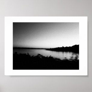 Watercolors Canada Black and White Photography Poster