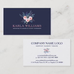 Watercolors Colourful Floral Bouquet Business Card