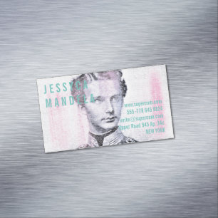 Watercolors delight magnetic business card