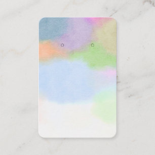 Watercolors Earring Display Cards for You to Punch
