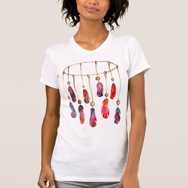 Watercolors Feathers Mobile Tee (Front)