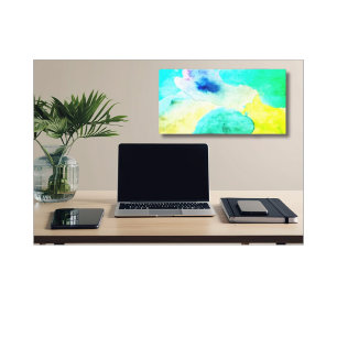 Watercolors Green Modern Canvas Print Wall Art