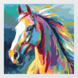 Watercolors Horse Head Illustration Wall Decal<br><div class="desc">Beautiful watercolor horse head illustration with a custom and optional monogram.</div>