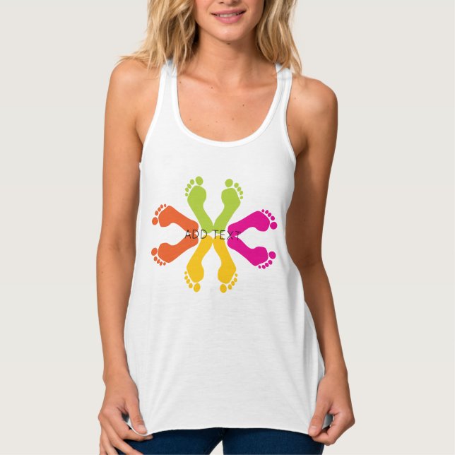 Watercolors long feet singlet (Front)
