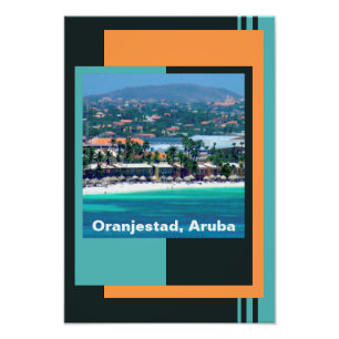 Watercolors of Oranjestad, Aruba Photo Print