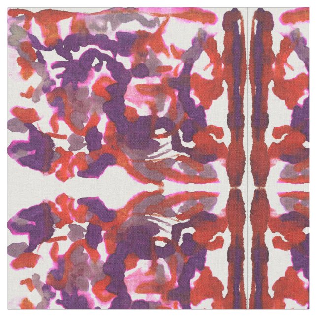Watercolors of Red & Purple Fabric (Close Up)