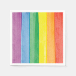 Watercolors Pride Rainbow Napkin