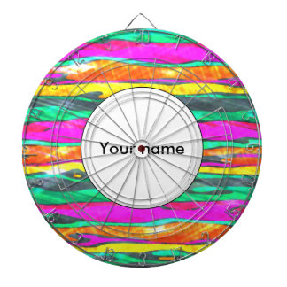 Watercolors stripes dartboard