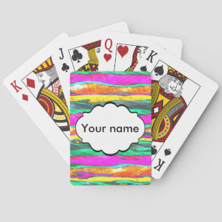Watercolors stripes playing cards