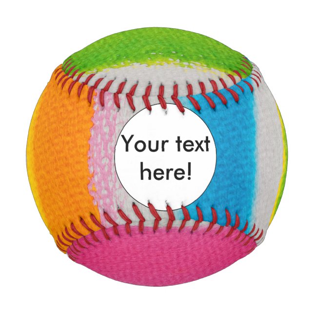 Watercolors stripes texture baseball (Front)