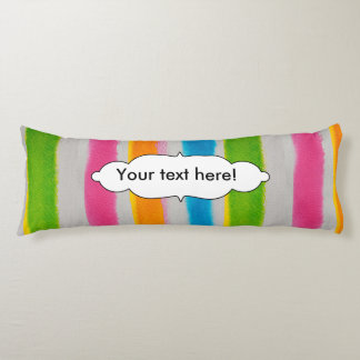 Watercolors stripes texture body cushion