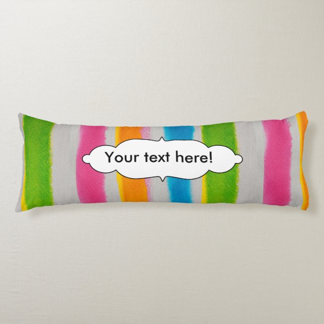 Watercolors stripes texture body cushion (Front)