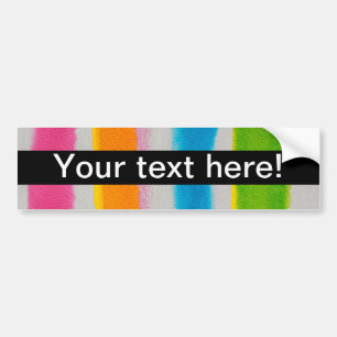 Watercolors stripes texture bumper sticker