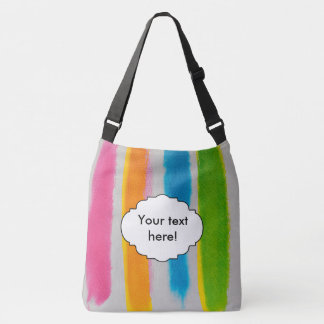 Watercolors stripes texture crossbody bag