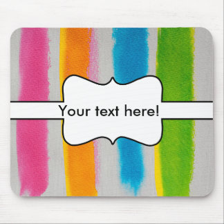 Watercolors stripes texture mouse pad