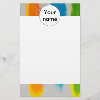 Watercolors stripes texture stationery