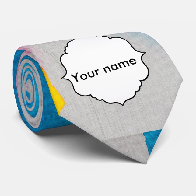 Watercolors stripes texture tie (Rolled)