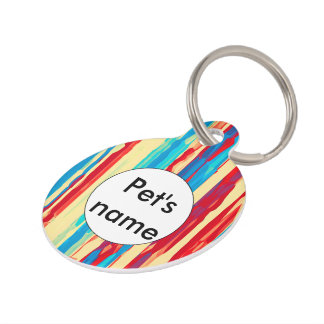 Watercolors texture pet tag