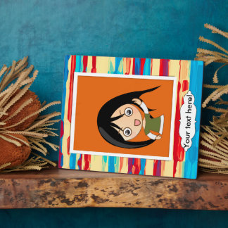 Watercolors texture plaque