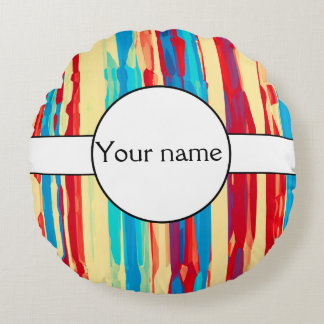 Watercolors texture round cushion