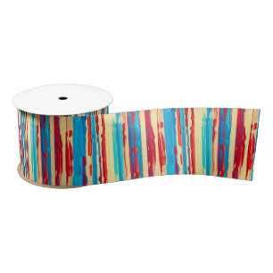 Watercolors texture satin ribbon
