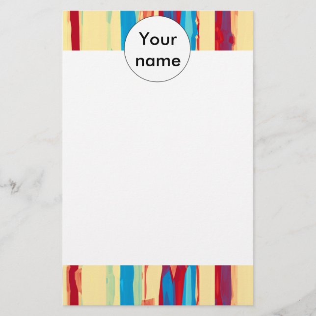 Watercolors texture stationery (Front)