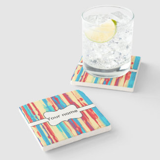 Watercolors texture stone coaster
