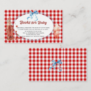 Watercolorshe is ready to pop baby shower books f Enclosure Card