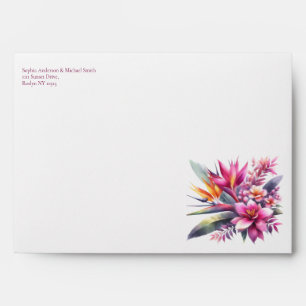 WatercolorTropical Bliss-Wedding- Envelope