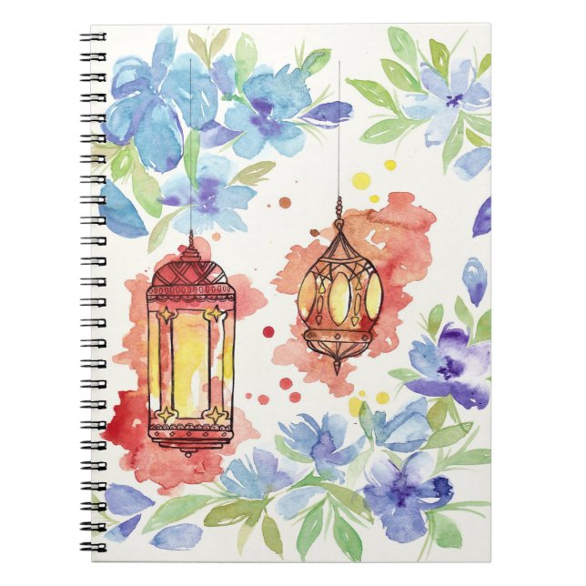Watercolour art lanterns notebook (Front)
