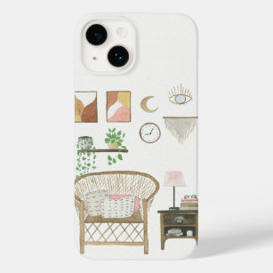 Watercolour Boho Styled Cozy Home Décor Case-Mate iPhone 14 Case