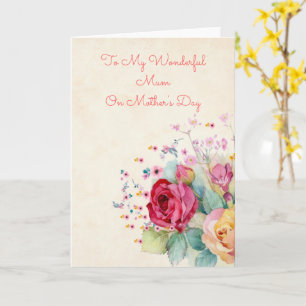 Watercolour Bouquet Mother's Day Card