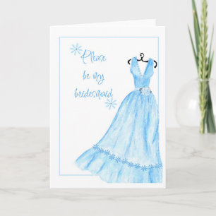 Watercolour bridesmaid invitation