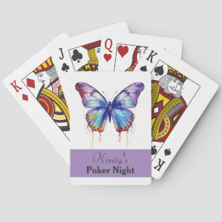 Watercolour Butterfly Personalized Playing Cards