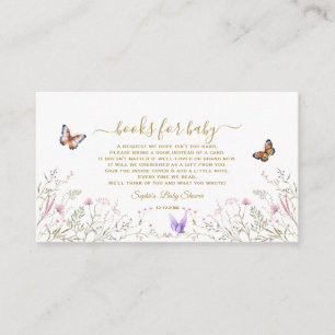 Watercolour Butterfly Wildflowers Books For Baby Enclosure Card