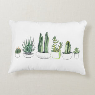 Watercolour Cacti & Succulents Decorative Cushion