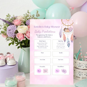 Watercolour Dreamcatcher Baby Shower predictions  Poster