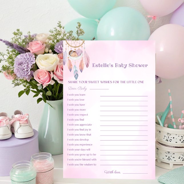  Watercolour Dreamcatcher Baby Shower wishes  Poster (Creator Uploaded)