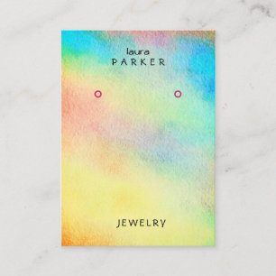 Watercolour Earring Designer Display Jewellery Bu Business Card