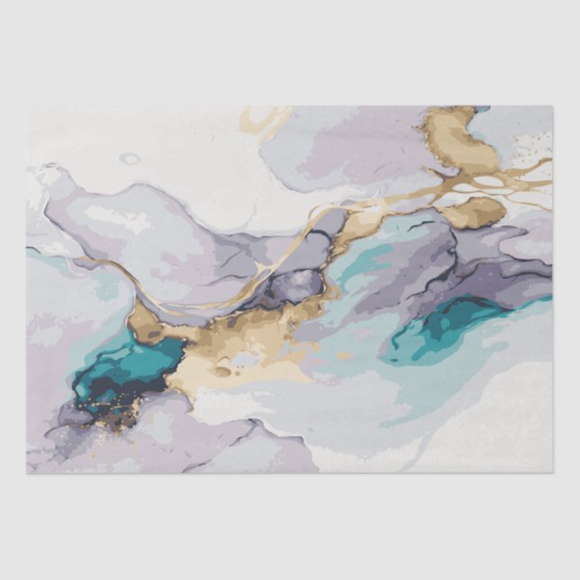 Watercolour Effect Wistful 1 Tissue Paper (Front)