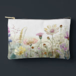 Watercolour field of wild flowers  accessory pouch<br><div class="desc">Watercolour field of wild flowers</div>