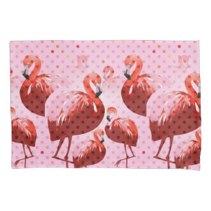 Watercolour Flamingo Pattern Pillowcase