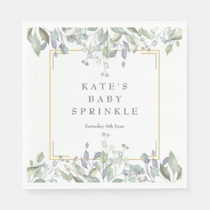 Watercolour Floral Baby Sprinkle/Shower/Couples Napkin