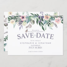 Watercolour floral invitation