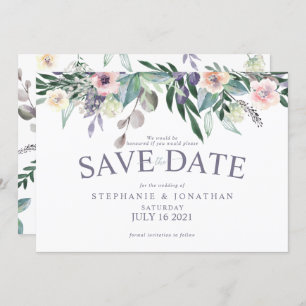 Watercolour floral invitation