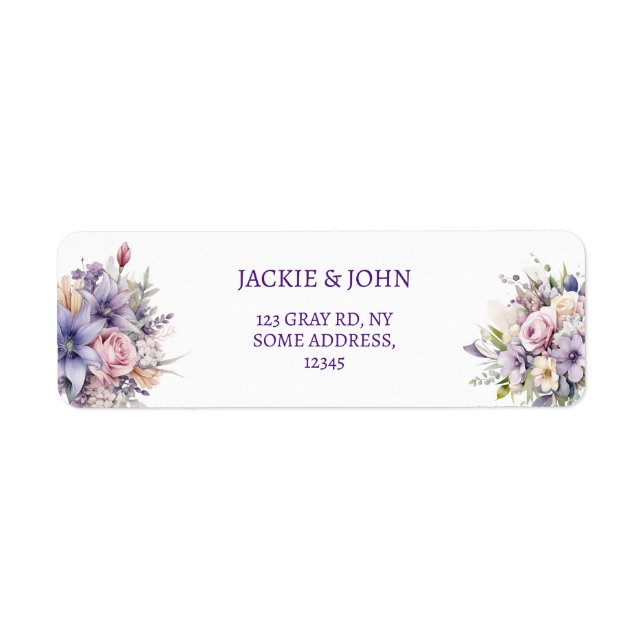 Watercolour flowers. Wedding. (Front)