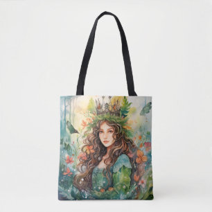 Watercolour Forest Princess Tote Bag